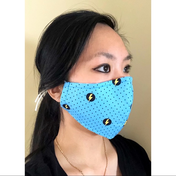 SuperHero Lightning Shield Face Mask (kids/adults) - Picture 1 of 5